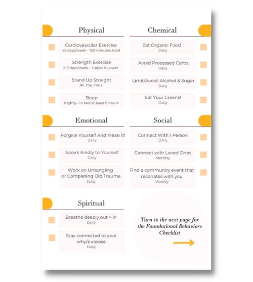 dirty girl detox checklist