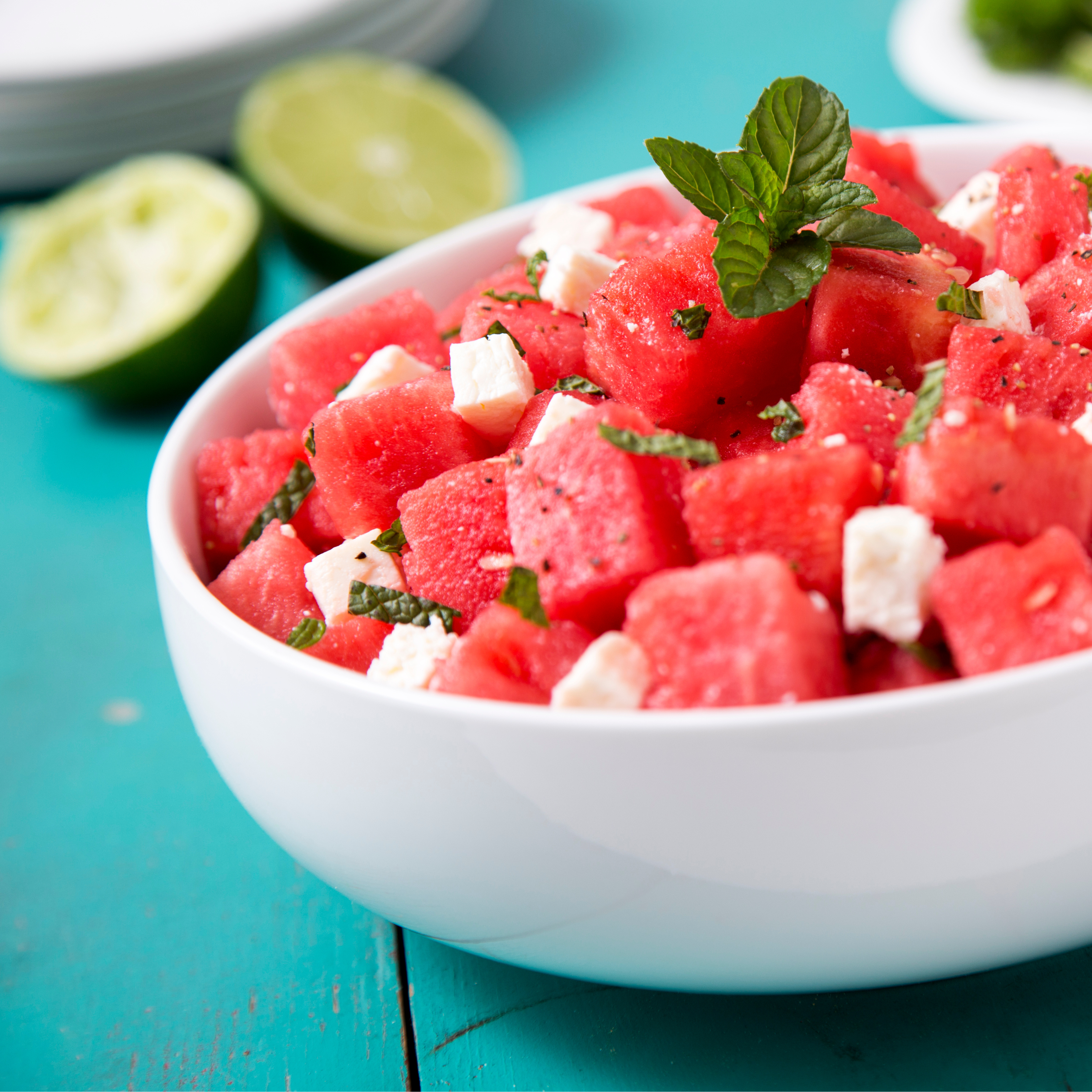 Watermelon Salad with Honey-Lime Dressing