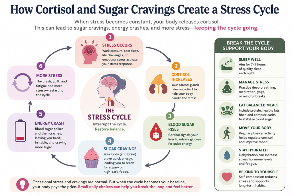 How Cortisol and Sugar Cravings Create a Stress Cycle